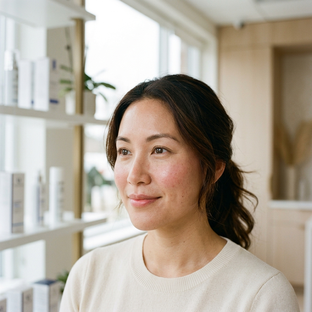 Naturally lit portrait — healthy, radiant skin through clinical care